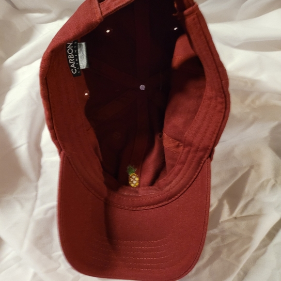 Women's Pineapple Hat Cap Strap Back Men Maroon Carbon Elements Adjustable Logo - Picture 7 of 9